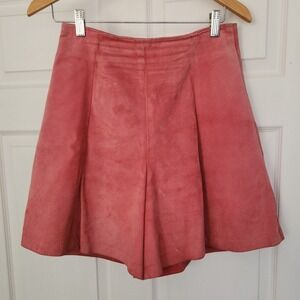 Vintage 90's Women's Danier Pink Suede lined‎ Skort size 10